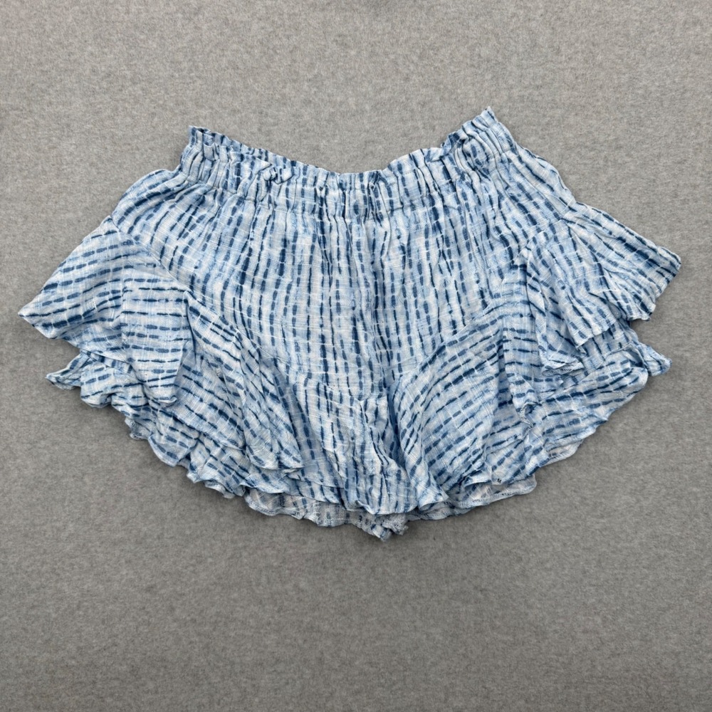 Aeropostale Shorts Womens Medium Boho Coastal Tie Dye Ruffle Tiered Skort Style